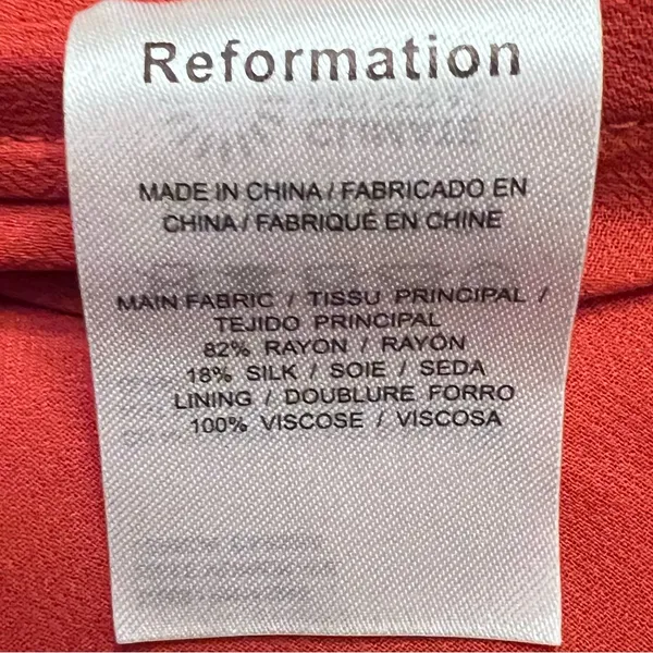 Reformation Addie Ruched Smocked Strapless Velvet Top in Blood Orange Size 4‎ - Image 11