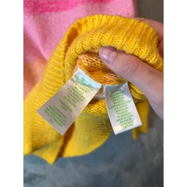 Lilly Pulitzer Olinia Sweater Pink Grenadine Marbled Ombre Wool Blend Size Small - Image 6