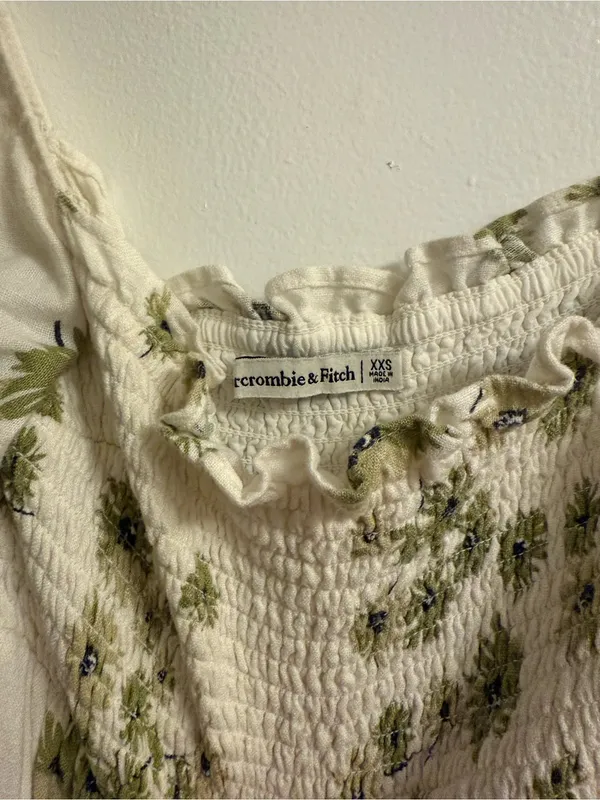 Abercrombie & Fitch Flowy Linen-Blend Midi Dress - Image 5
