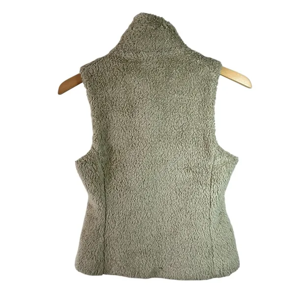 Patagonia Tan Sherpa Fleece Zip Vest Outdoor Casual Layering Women’s Small (S) - Image 4
