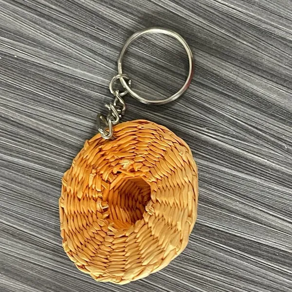 One Piece 3D Tan‎ Straw Hat Metal Keyring - Image 2