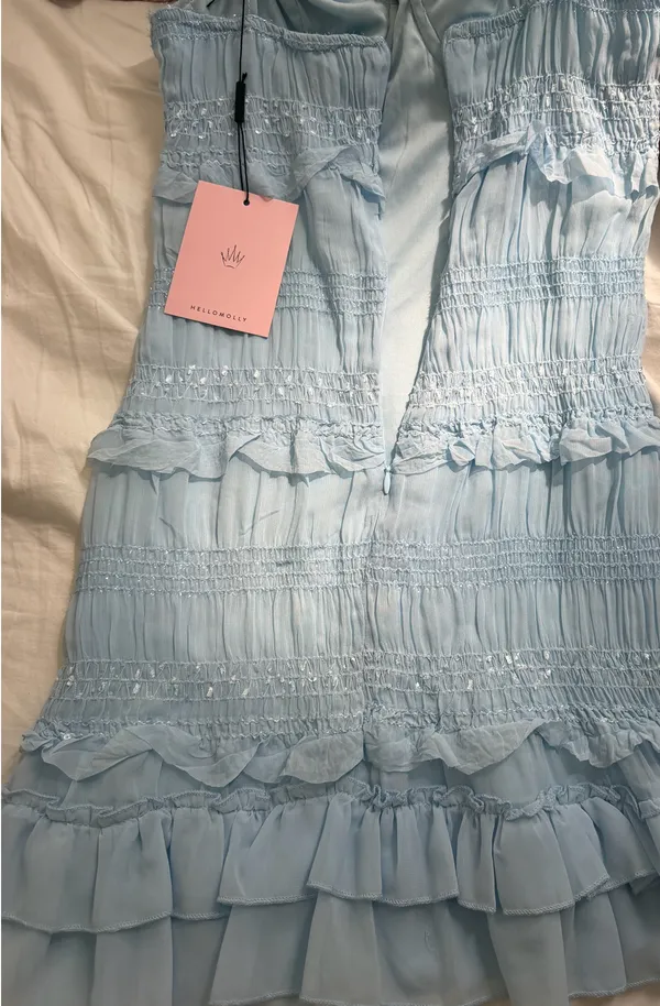 Hello Molly Dress Mini Blue Light - Image 8