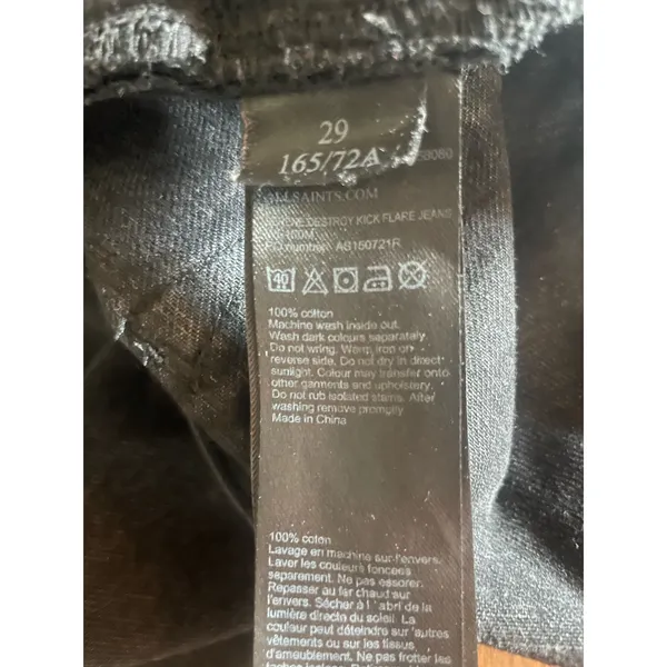 ALL SAINTS Serene Kick Flare Jeans *AS-IS Size 29 Black - Image 8
