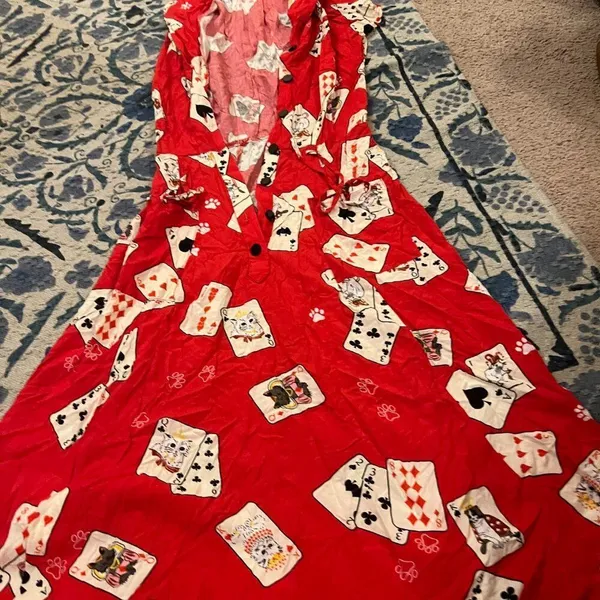 Collectif London Liza Cat Croupier Red Swing Dress (Size 2)‎ - Image 6