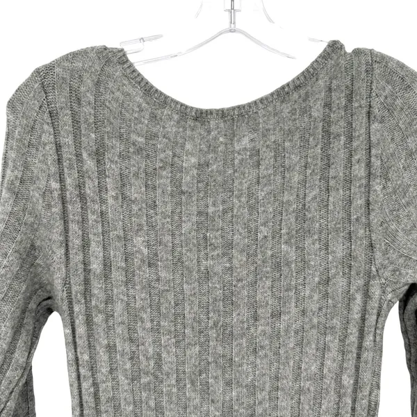 Abercrombie & Fitch Sweater Midi Dress Women Small Grey Ribbed Minimalist Luxury - Image 10