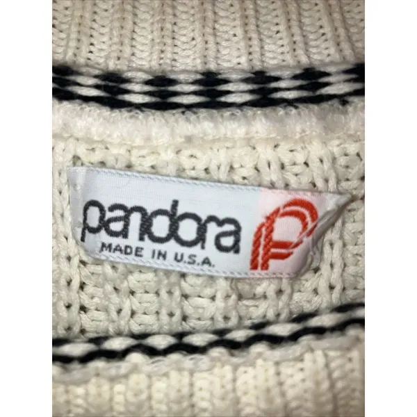 VTG Pandora Sweater Women's Medium‎ Pullover Knit Sweater Made In USA - Image 3