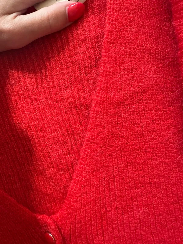 Sézane red cardigan sweater - Image 7