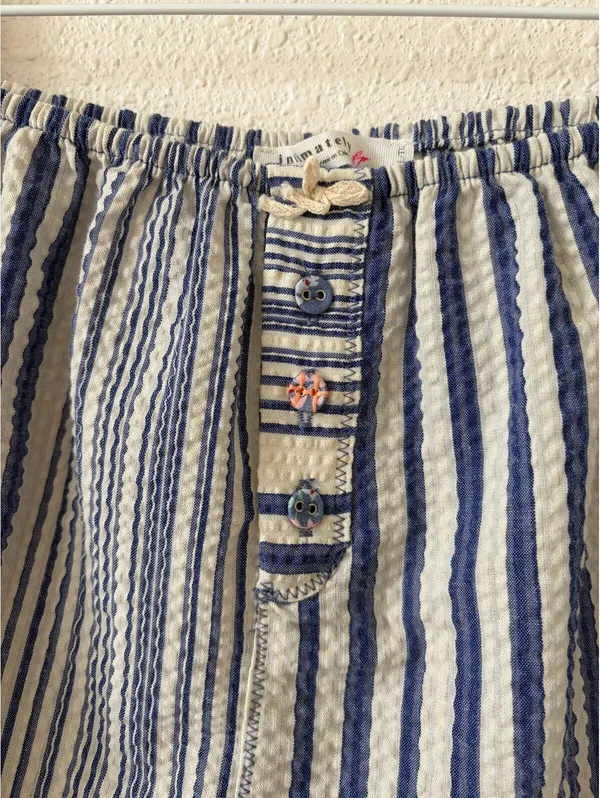 Free People Home By 8 Boxers Cobalt Size XL Striped Loungewear Comfy Bohemian - Image 3