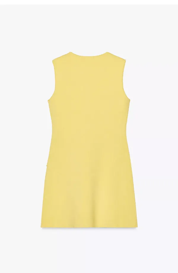 ZARA Yellow Sleeveless Mini Dress - Image 6
