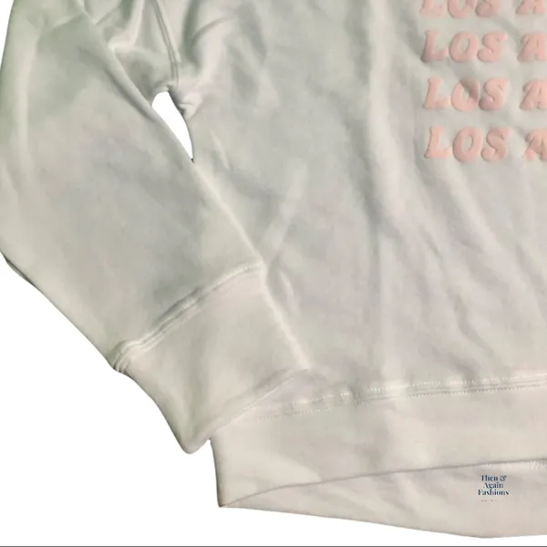 Fabletics White Pink Sweatshirt Size Med NWT - Image 7