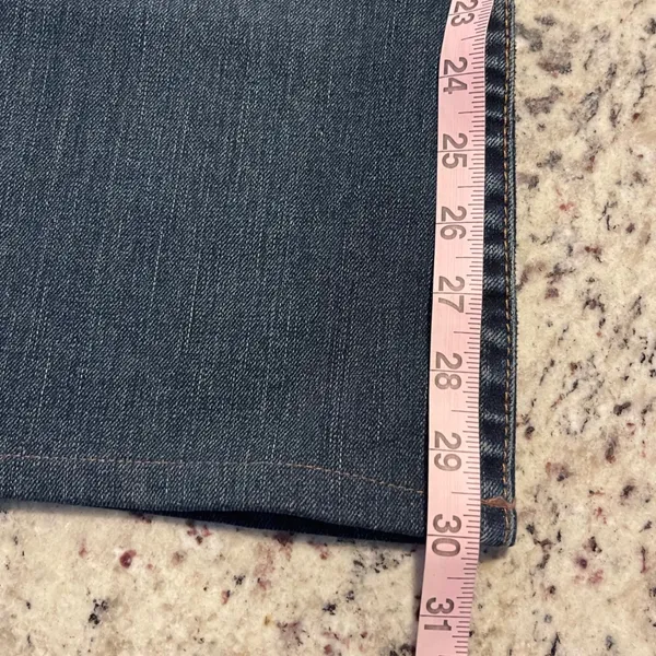 PRVCY‎ Malibu Hills Bootcut Jeans Womens 31 Blue Y2K Low Rise W50-2703T5 Flare - Image 10
