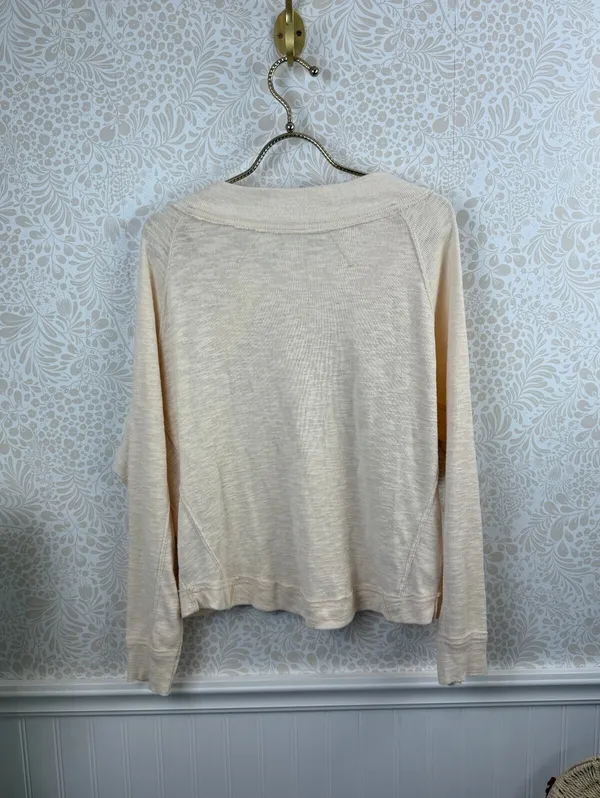 We the Free Cream Button Don’t Forget Me Lightweight Sweater - Size - XS - Image 4