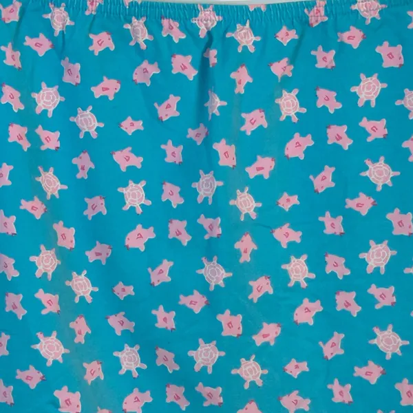 Lilly Pulitzer Vintage Blue Pink Sea Turtle Fish Mini Skirt XL Made in USA‎ - Image 5
