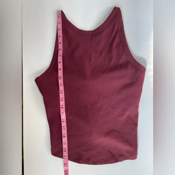 OUTDOOR VOICES SuperForm Rib High Neck Tank Top in Shiraz Size L - Image 15