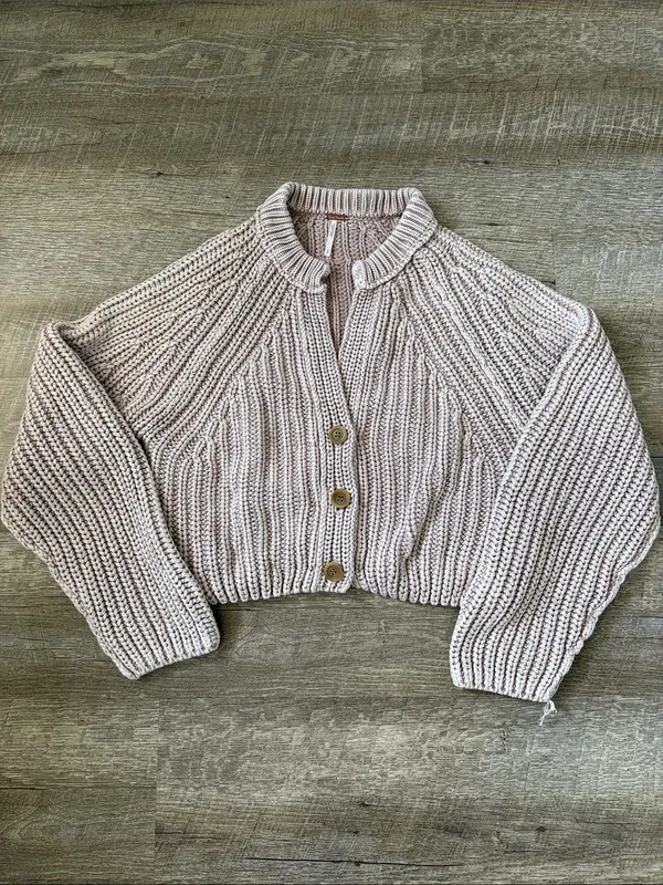 Free People Sweet Nothing Cotton Cardigan in Sandcastle Size Small - Image 2