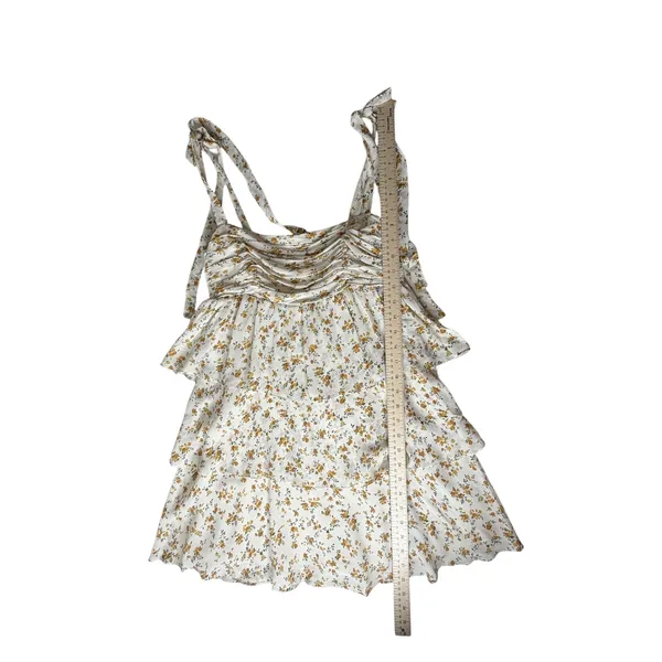 Reformation Avni Floral Tiered Sundress Small Yellow Cottage Feminine Coquette - Image 9