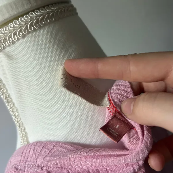 Pilcro Anthropologie Light Pink Ribbed High Neck Tank Top Cotton Size Small - Image 6