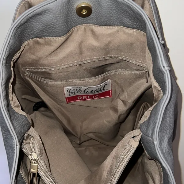 Relic by Fossil Bailey Double Shoulder Handbag Smoke VGUC‎ - Image 9