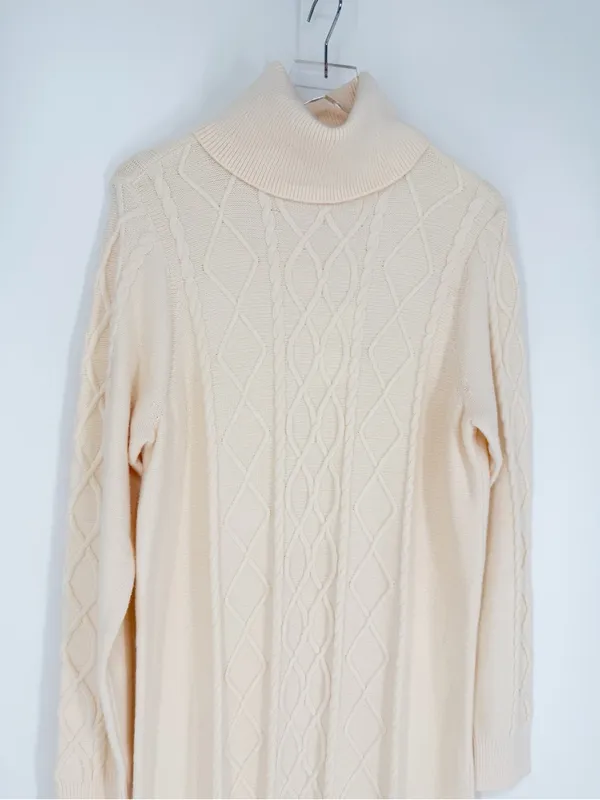NWT Show Me Your Mumu Montreal Cable Knit Midi Dress Women's M Cream Coastal - Image 5