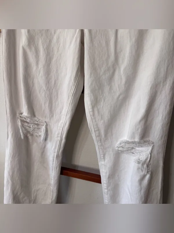 Favorite Daughter Otto High Rise Distressed Boyfriend Whistler White Jeans - Image 4