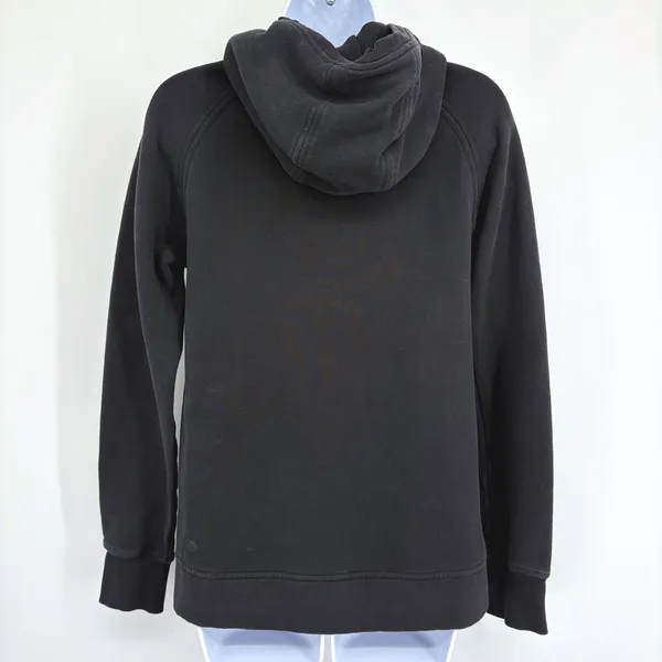 Lululemon Scuba Hoodie Women 2 Black Funnel Neck Pullover Fleece Pockets‎ - Image 4