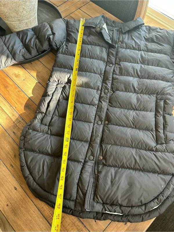 Prana Global Thistle Down Filled Black Long Coat XS - Image 14