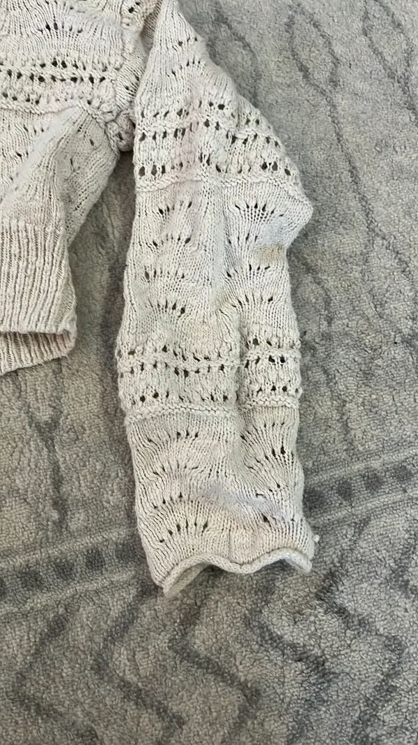 Nordstrom cream knit sweater cardigan - Image 3