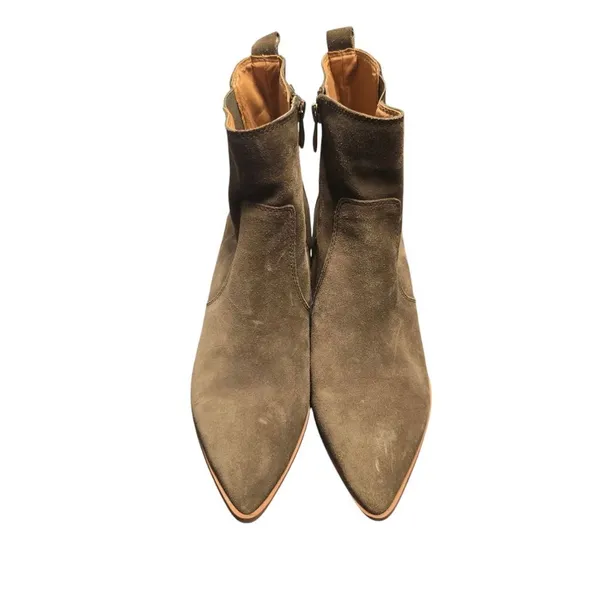Franco Sarto Women's Sienne Green Suede Pointed‎ Toe Ankle Boots Size 8.5 - Image 3