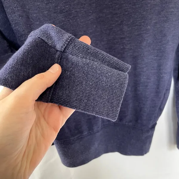 Old Navy Raglan Crewneck Sweater Small Indigo‎ Purple Women Cotton Blend - Image 5