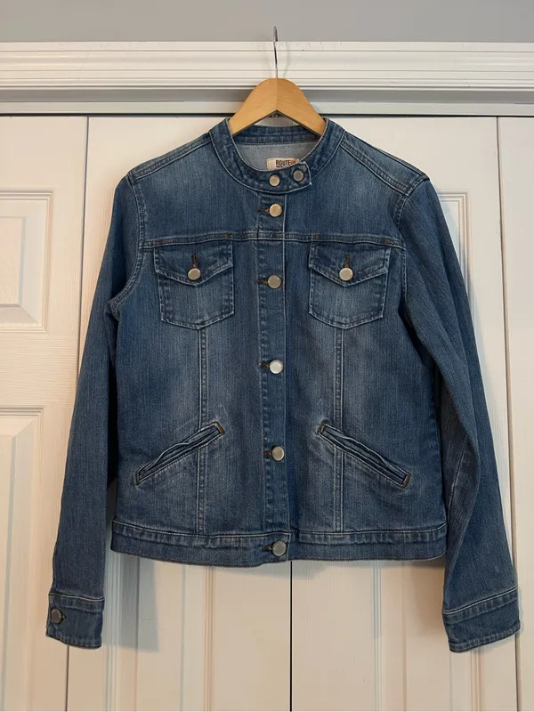 Vintage Route 66 Denim Jean Jacket, M/L - Image 2