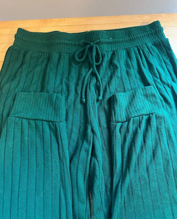 Stars Above Green Cozy Ribbed pants - Image 2