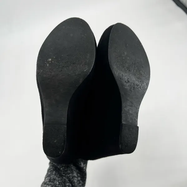 Kelsi Dagger black wilma foldover platform wedge slip on booties comfort size 9 - Image 5