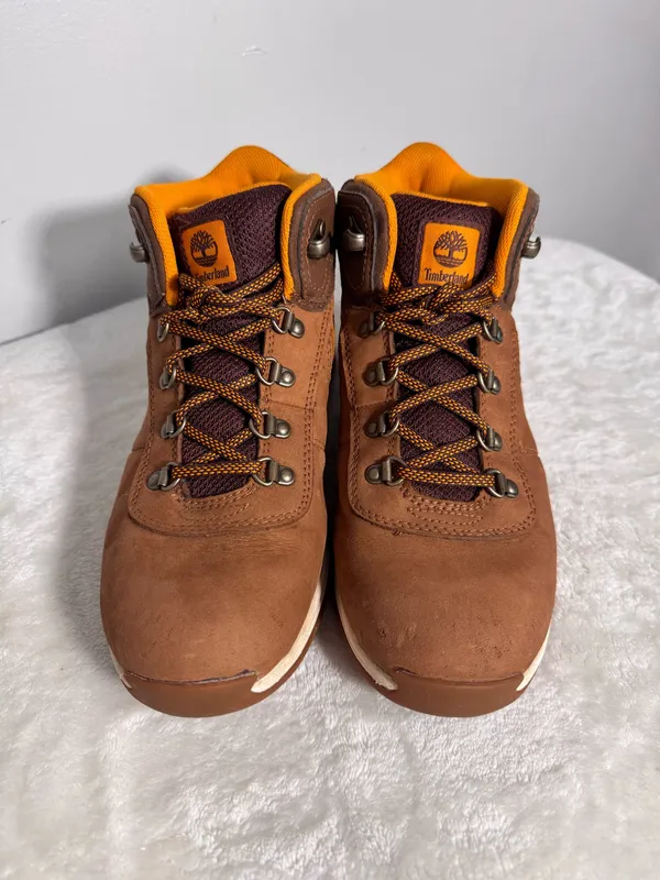 Timberland Women’s Mt. Maddsen Mid Waterproof Hiking Boots 8 Brown Leather - Image 3