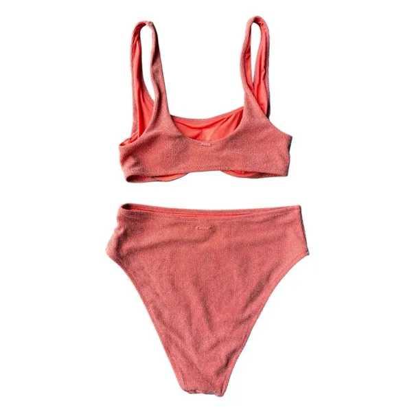 PINK by Victoria’s Secret Coral Sparkle Wave Bikini Swimsuit S/M - Image 3