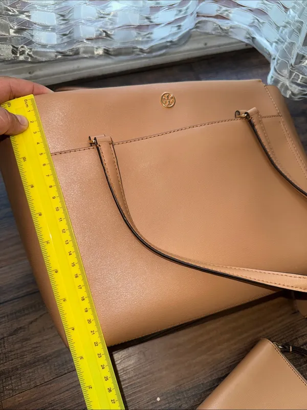 Tory Burch Parker Small Leather Tote & Matching Wallet Set - Image 9