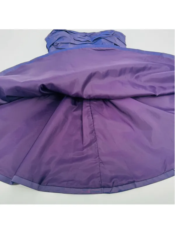 Tadashi Shoji Strapless Mini Dress Purple Size 0 Vintage 90’s Irridescent - Image 5