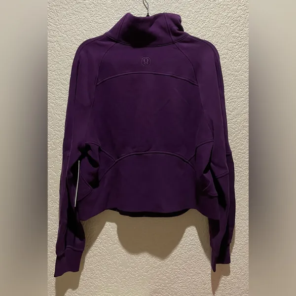 Lululemon NWT Scuba Oversized Funnel Neck Half Zip Dramatic Magenta Size M L - Image 7