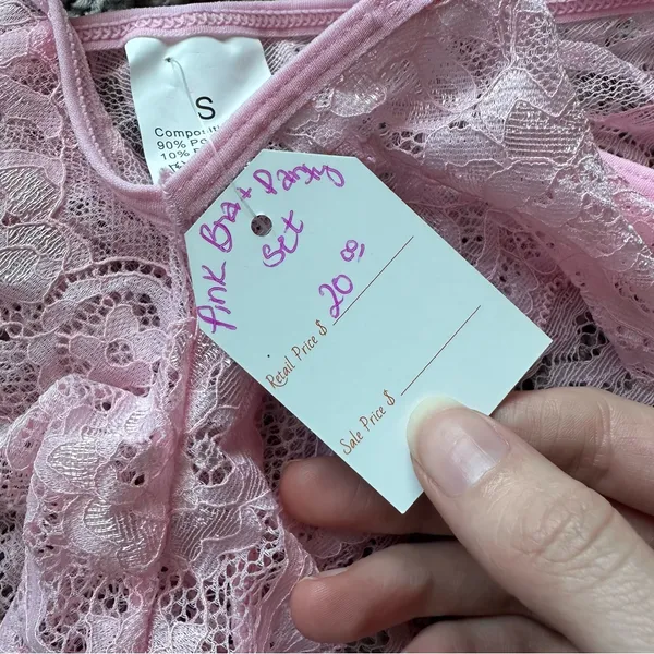 Pink Lace Lingerie Set - Image 5