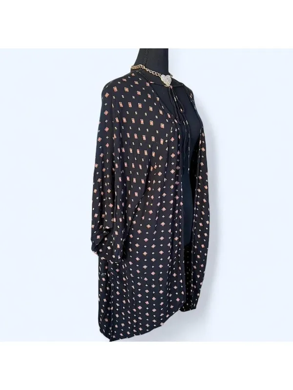 Billabong Boho Festival Beachy Coastal Duster Cover Up Cardigan Size S/M 🖤 - Image 3