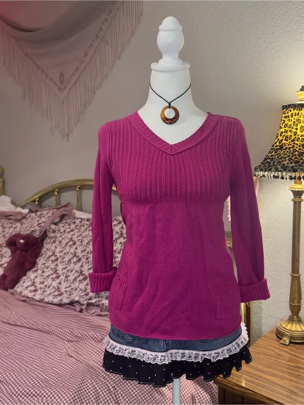 Y2K Babydoll Sweater Top - Image 6
