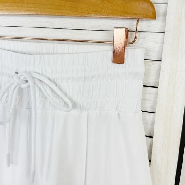 ASOS Collusion 90s Dad Wide Leg Jogger Pants White‎ 6 High Waist Front Seam - Image 4
