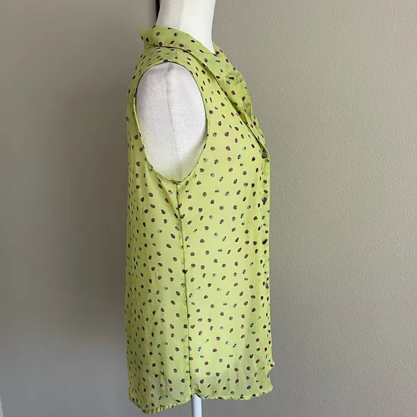 Liz Claiborne Ladybug Sleeveless Blouse Size M - Image 3