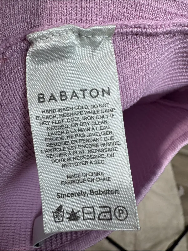 Babaton Bavarian One-Shoulder Ribbed Crop Top - Lavender - Image 5