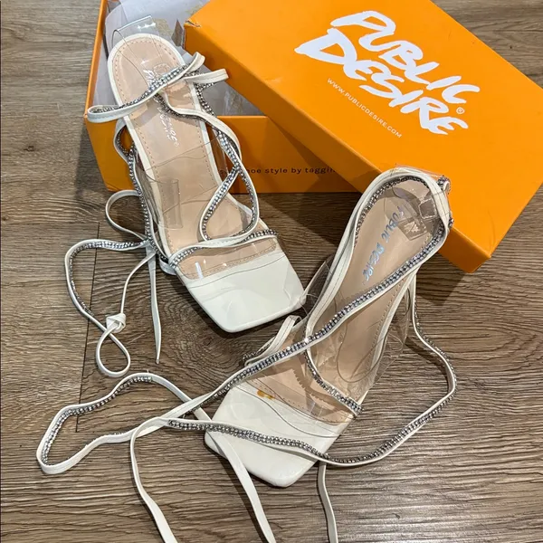 MOVING SALE NIB Public Desire Kim rhinestone heel - NEW - Image 5