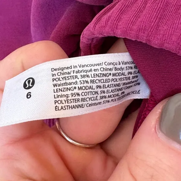 Lululemon Align Cropped Short Sleeve Top Magenta‎ Size 6 NWOT - Image 2