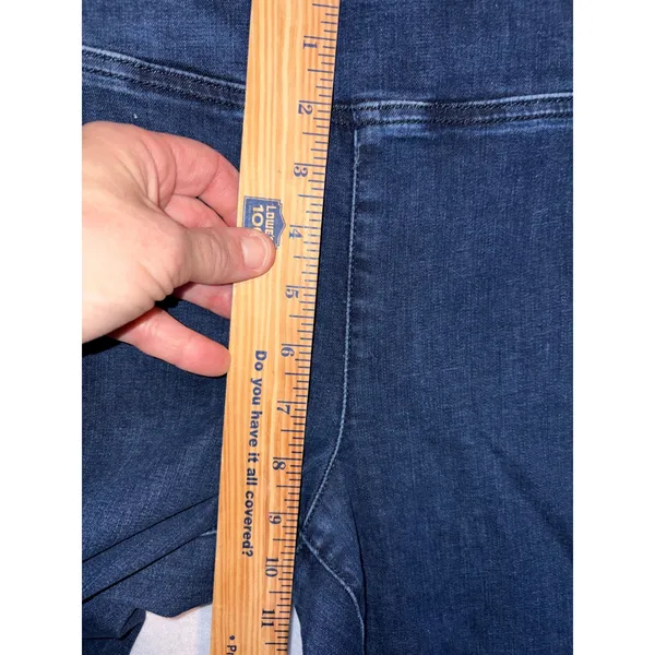 We The Free‎ Double Dutch Free People Dark Wash Split Hem Pull On Skinny Jeans - Image 6