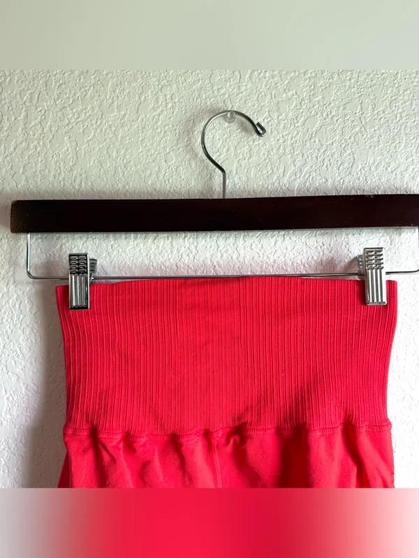 Free People Movement Womens Shorts Athletic Cherry Tomato Orange Size Small - Image 4