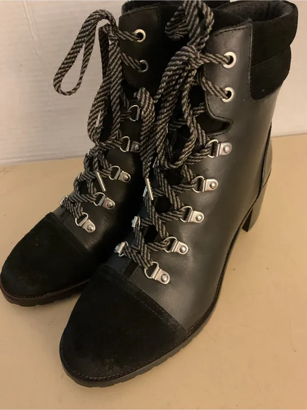 Sam Edelman women black combat Manchester boots US 9 - Image 12