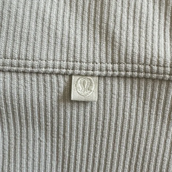 Lululemon Ribbed Softstreme Perfectly Oversized Cropped Crew - Bone - Image 3