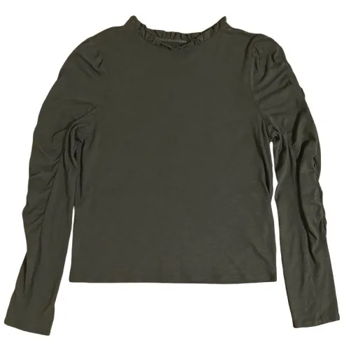 Maeve by Anthropologie Ruched Long Sleeve Ruffle Top - Image 4